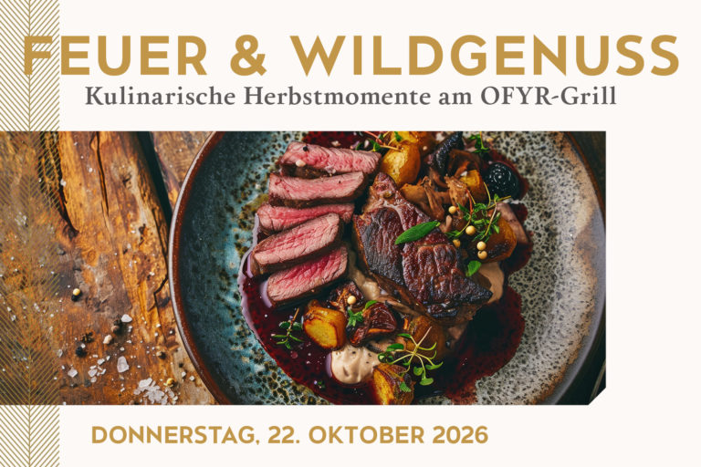 Feuer, Wild & Wein – ein besonderer Genussabend am Murhof
